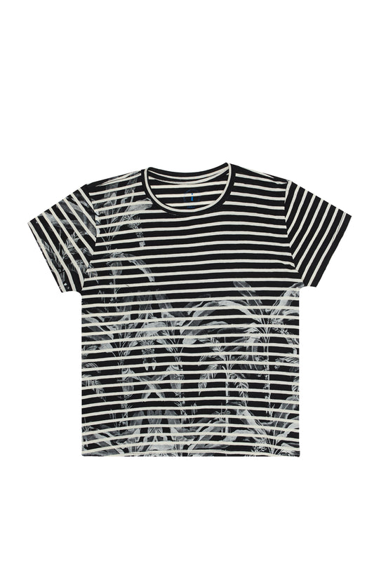 Striped Tee With Print