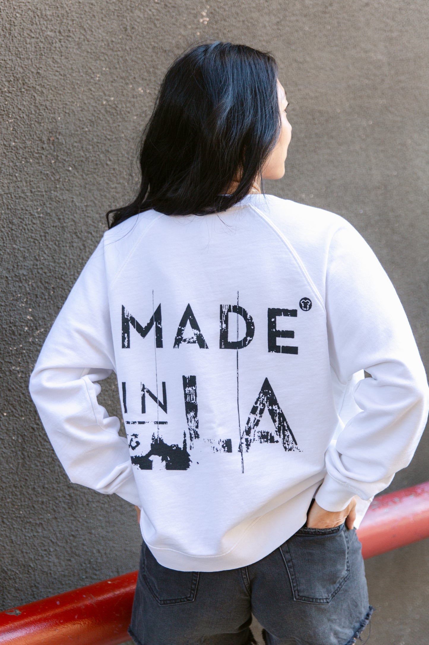 Graphic "Made in LA" Raglan Sweatshirt