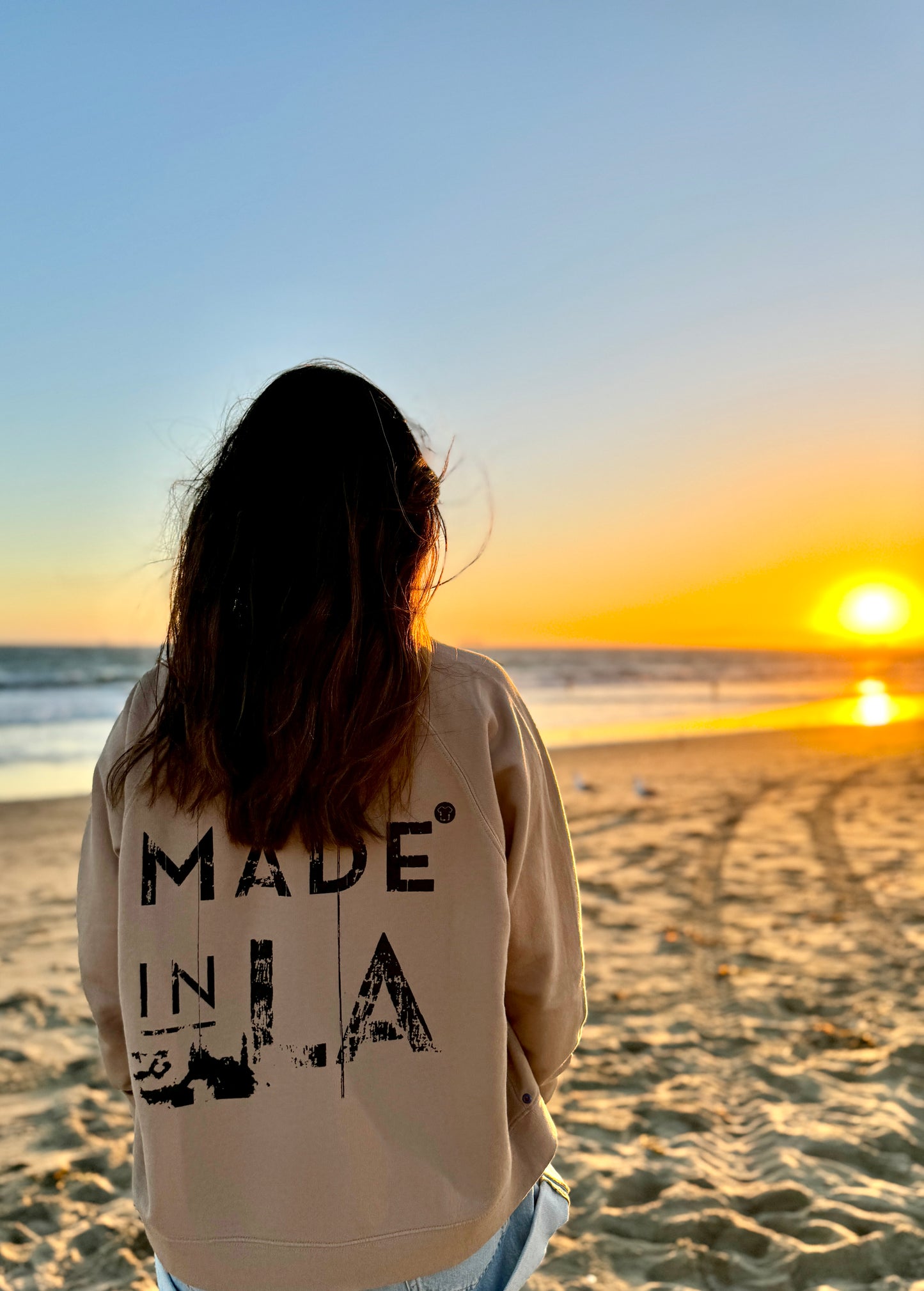 Graphic "Made in LA" Raglan Sweatshirt