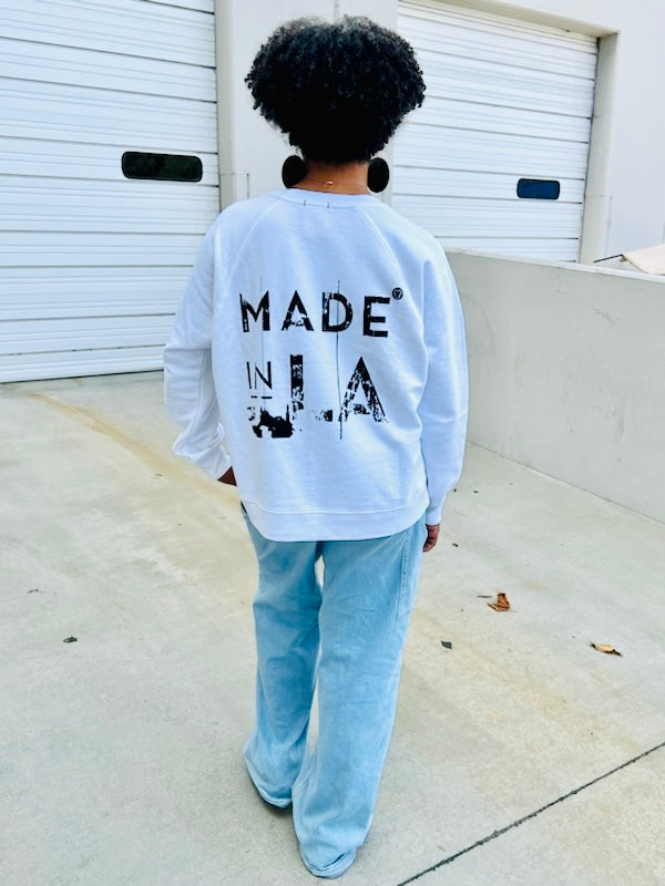 Graphic "Made in LA" Raglan Sweatshirt