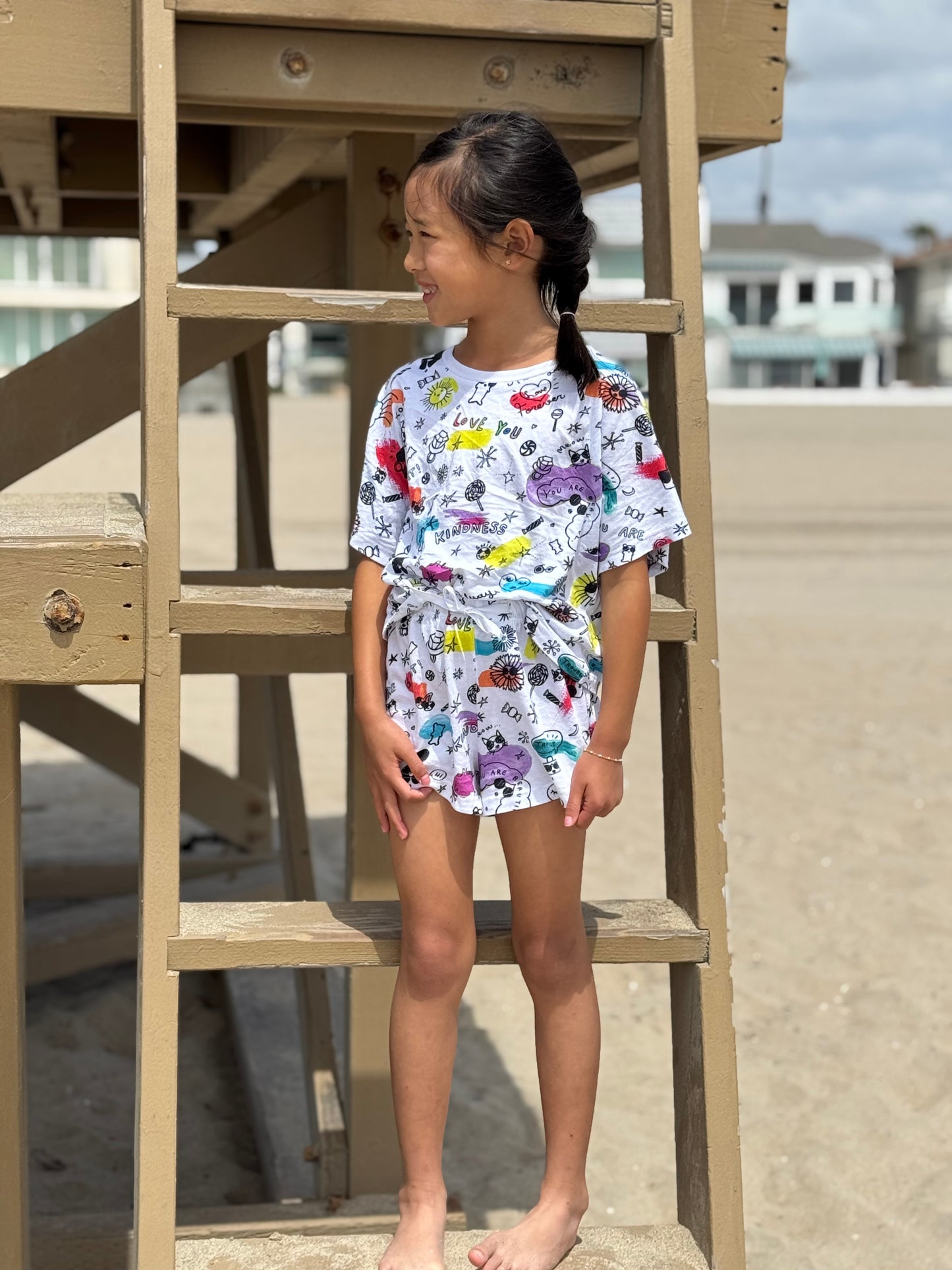 Girls Boxy Crop Tee - Printed