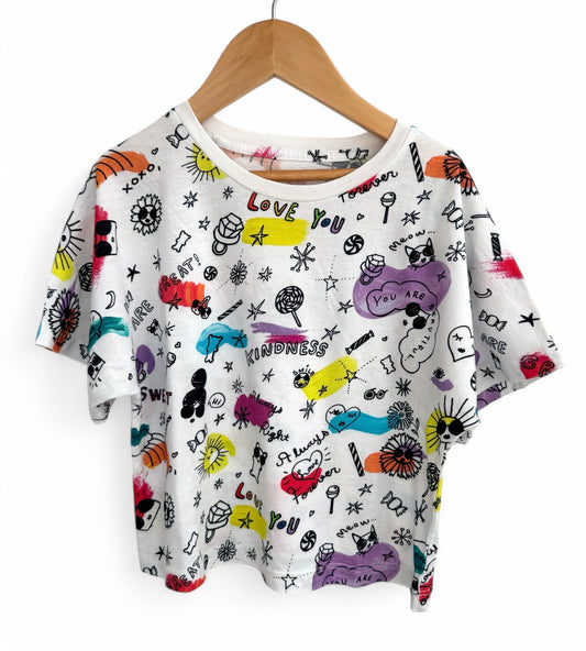 Girls Boxy Crop Tee - Printed