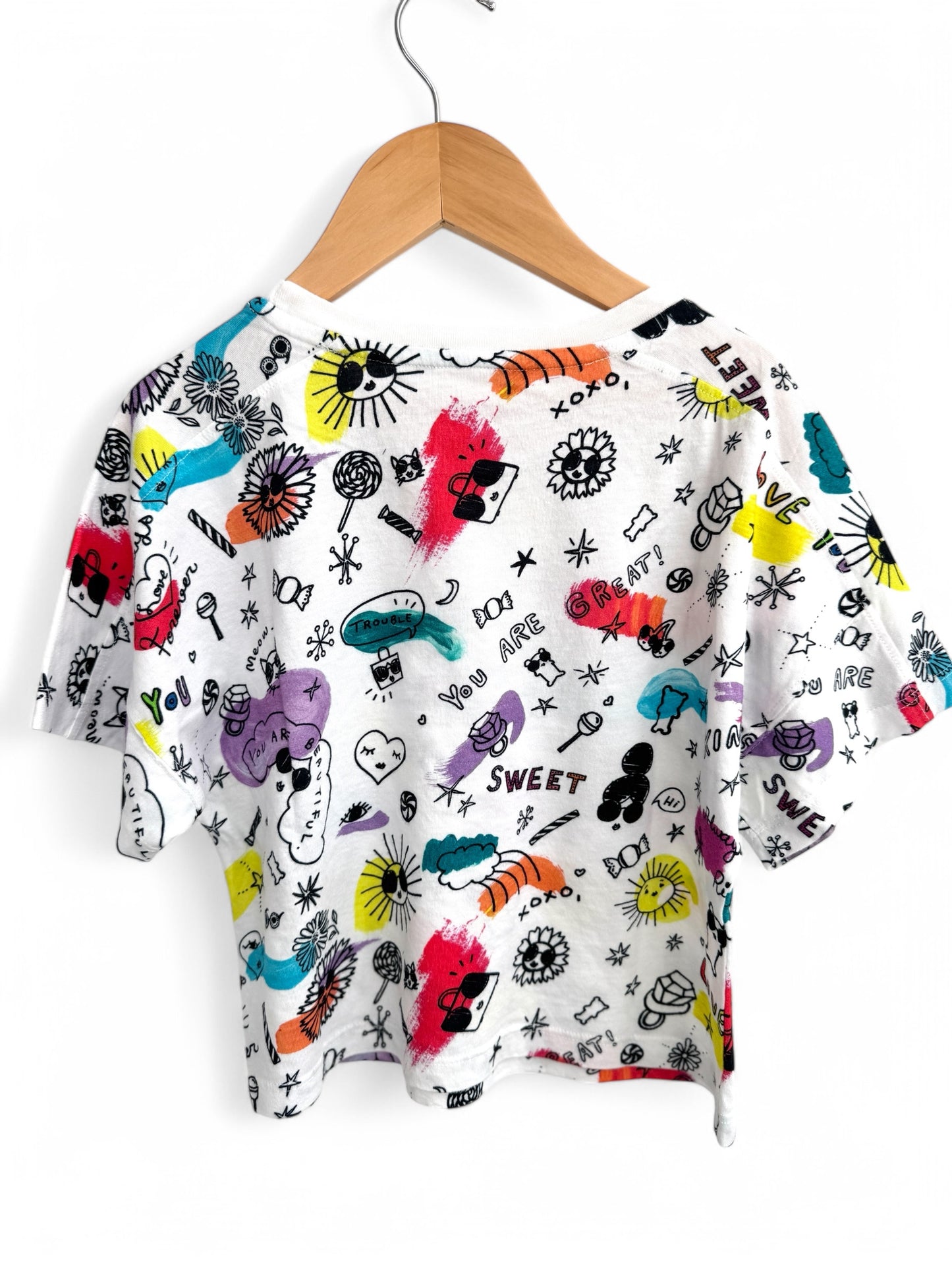 Girls Boxy Crop Tee - Printed