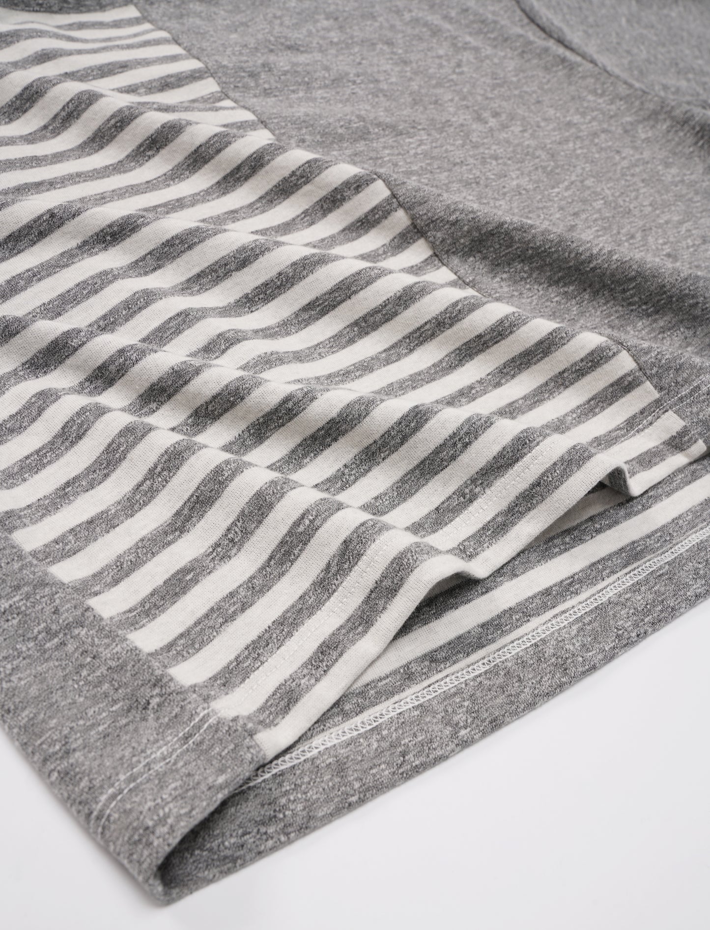 Double Knit Striped Crop Tee