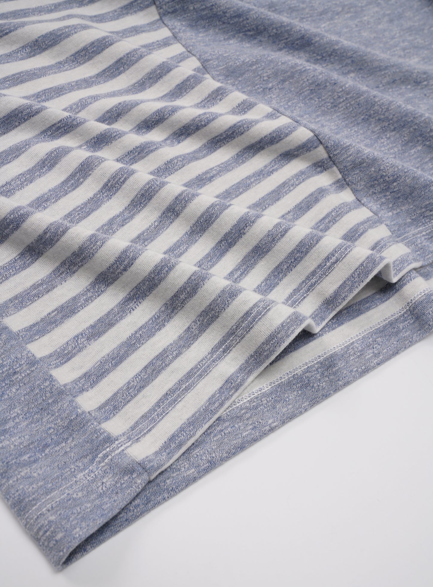 Double Knit Striped Crop Tee