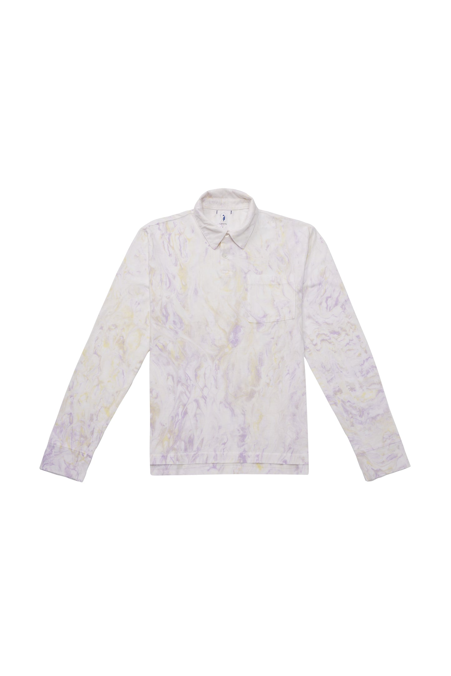 Marble Dye Polo Long Sleeve