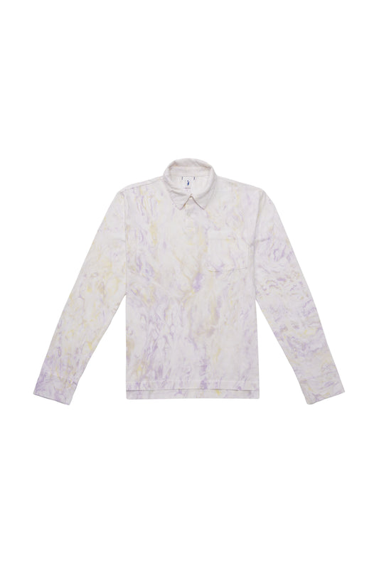 Marble Dye Polo Long Sleeve