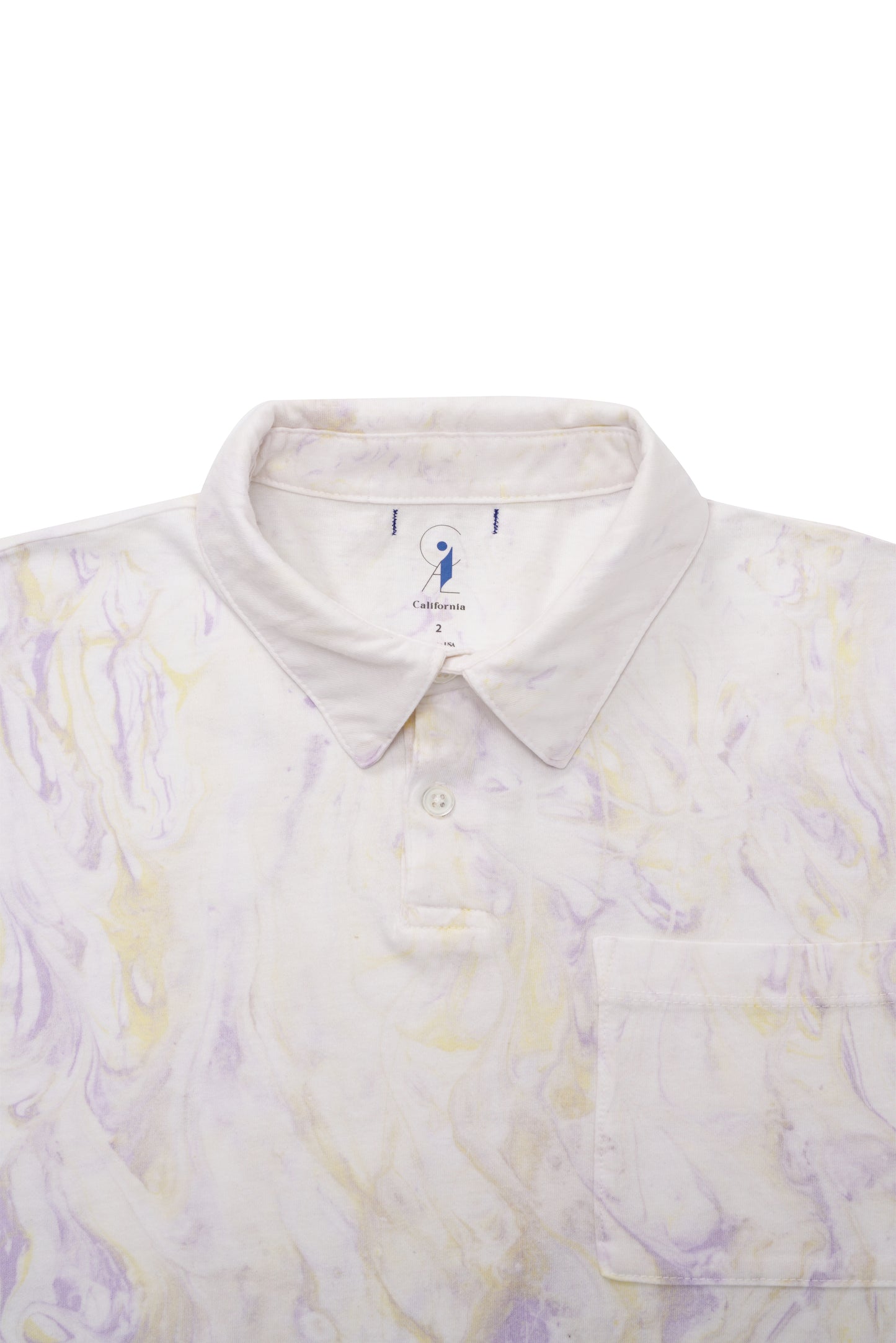 Marble Dye Polo Long Sleeve