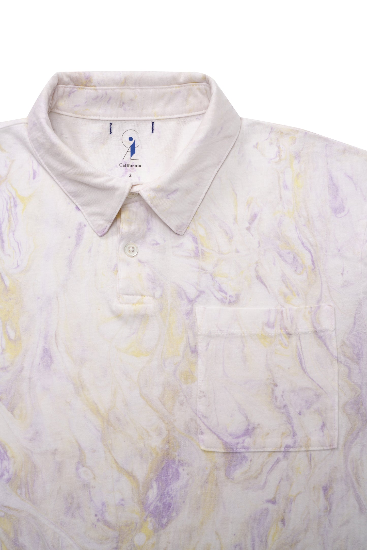 Marble Dye Polo Long Sleeve