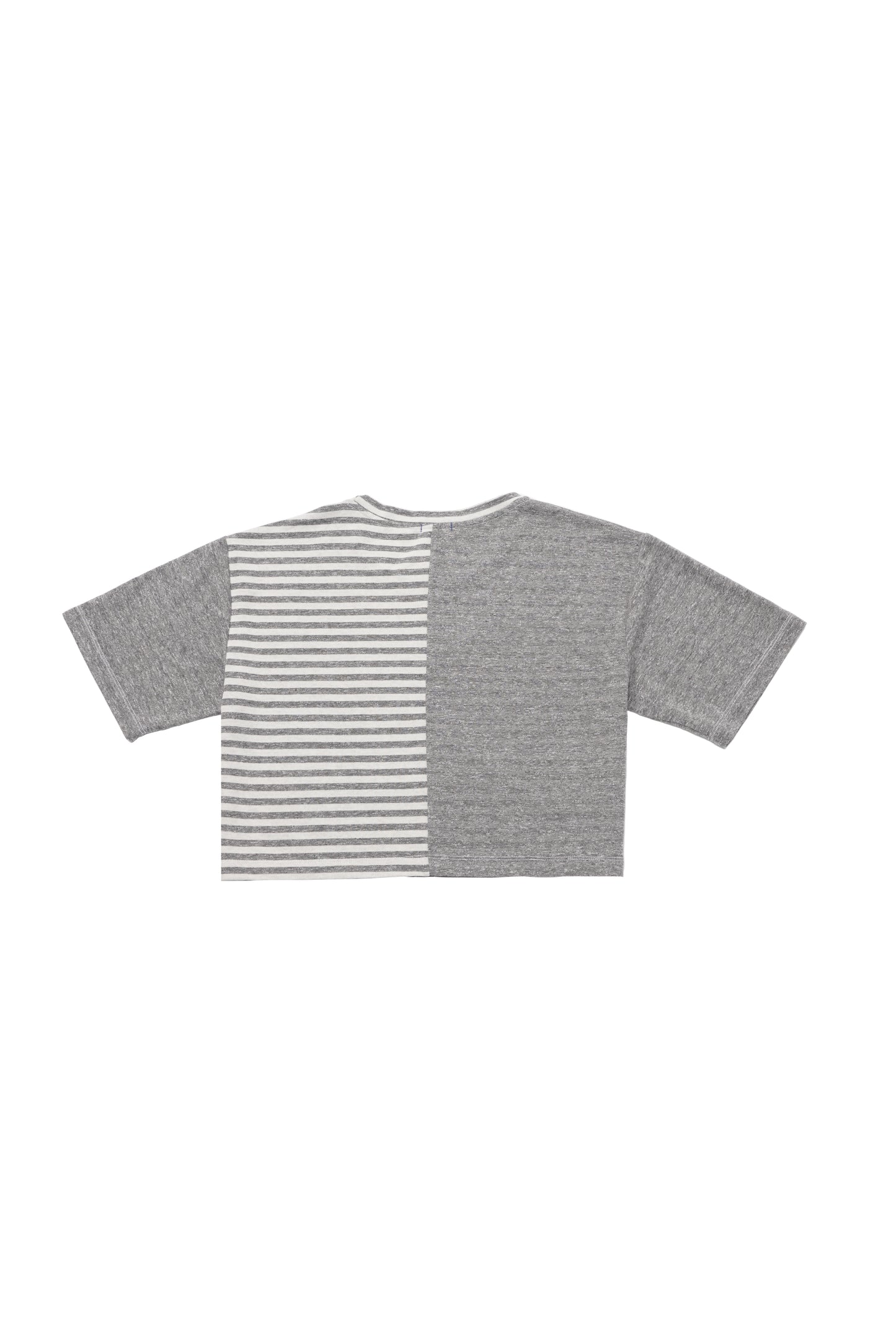 Double Knit Striped Crop Tee