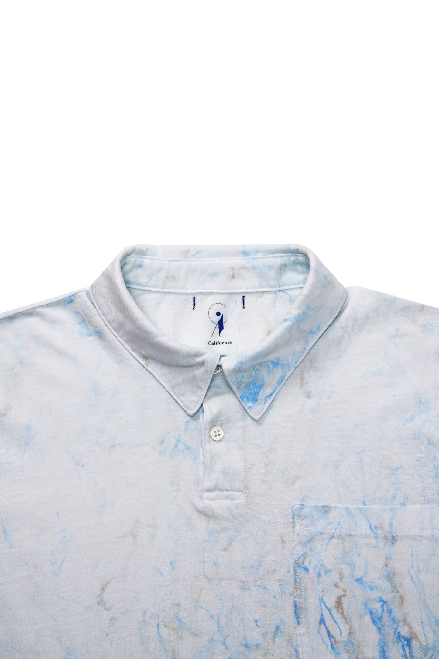 Marble Dye Polo Long Sleeve