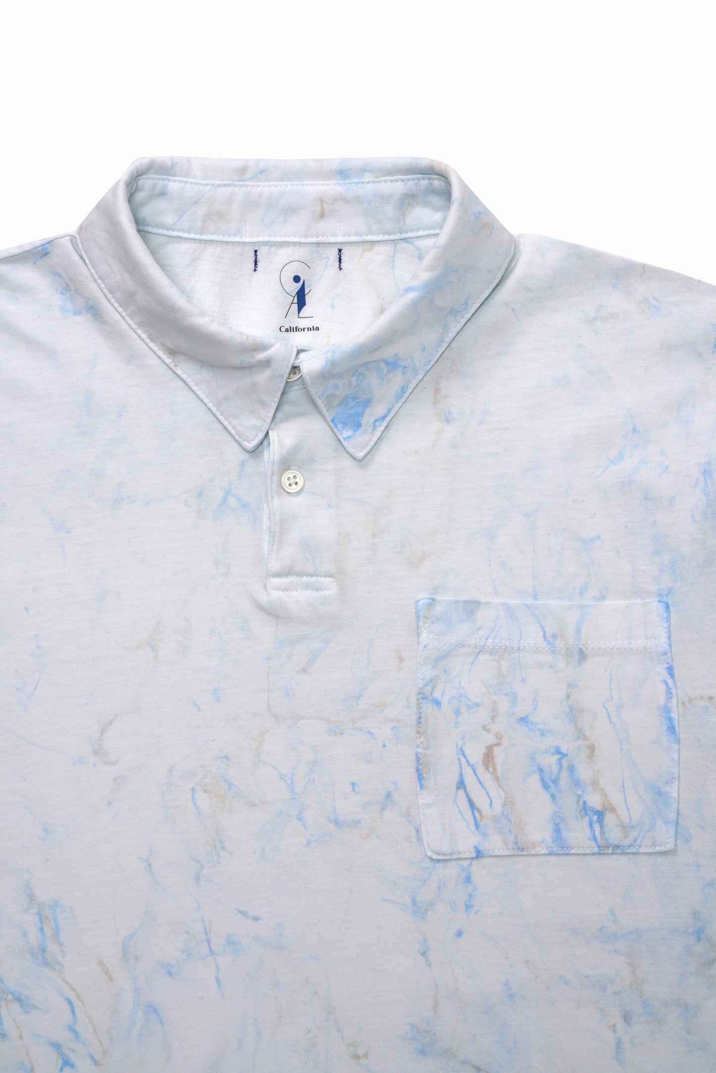Marble Dye Polo Long Sleeve