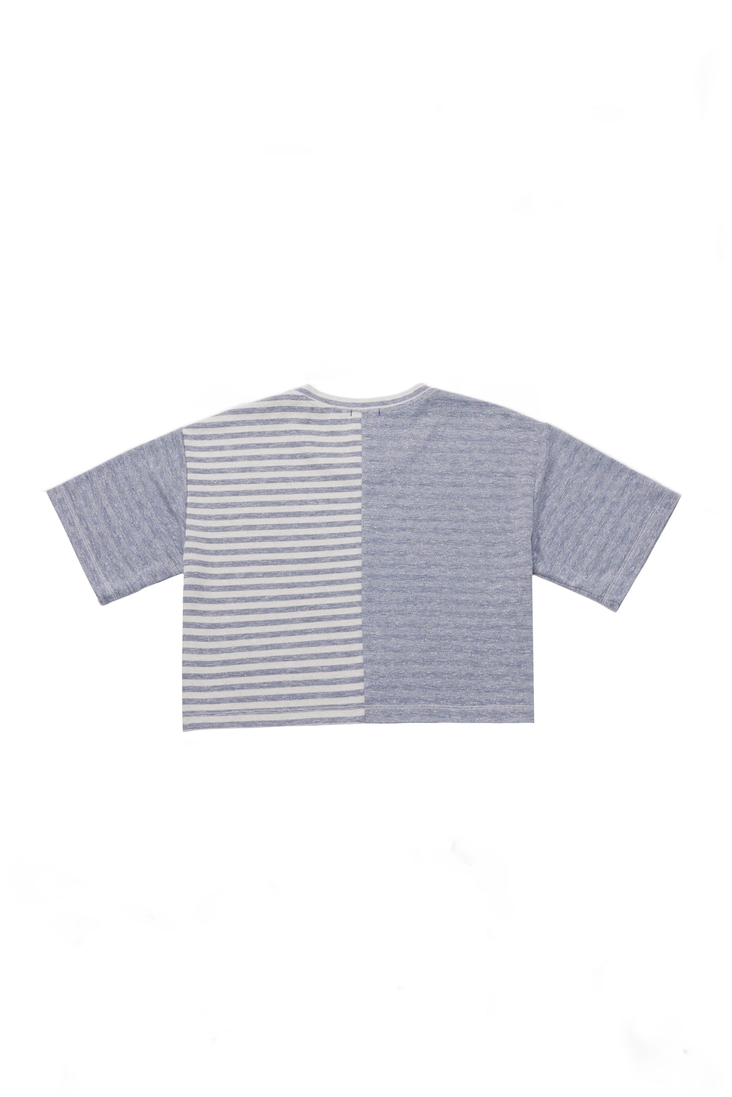 Double Knit Striped Crop Tee