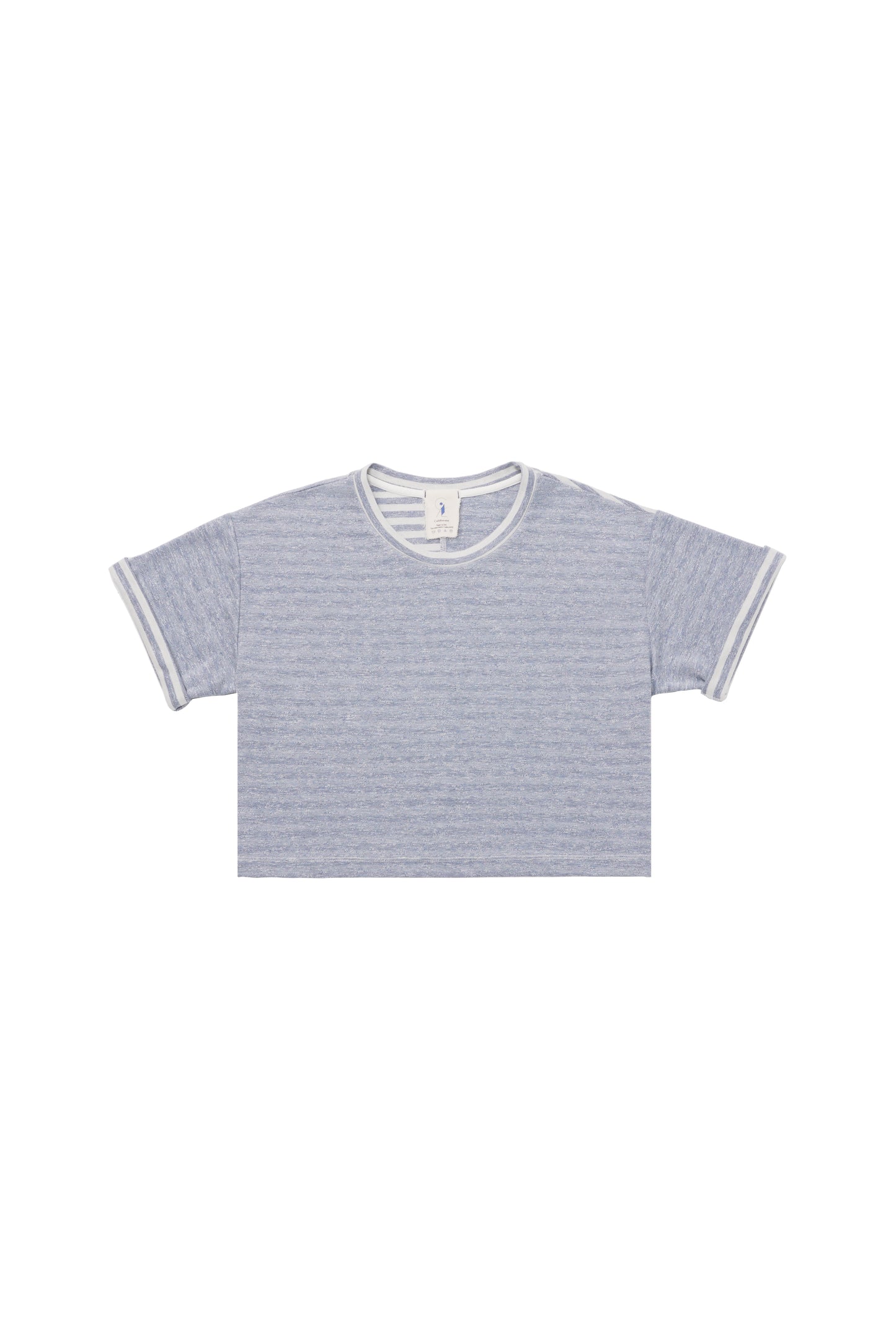 Double Knit Striped Crop Tee